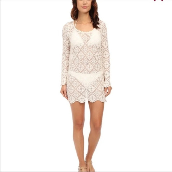 Ella moss lace tunic cover up - Picture 1 of 7